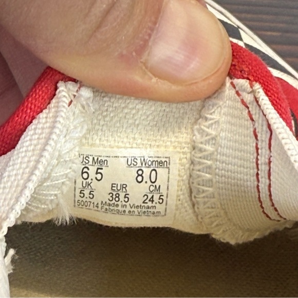 Vans Classic Slip-On Flame Checkerboard Shoes – Women’s 8 / Men’s 6.5 - Picture 8 of 8